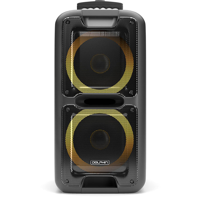 Dolphin Audio Dual 10” Rechargeable Speaker with Wireless Microphone SP-2100RBT