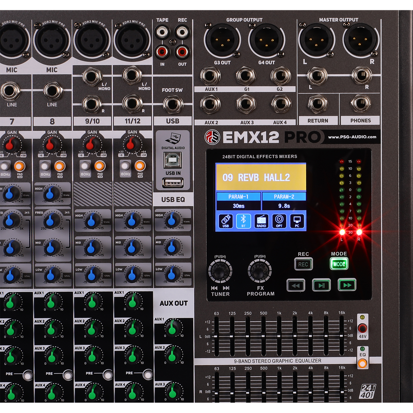 PSG Audio Mixer 12 Channels EMX-12