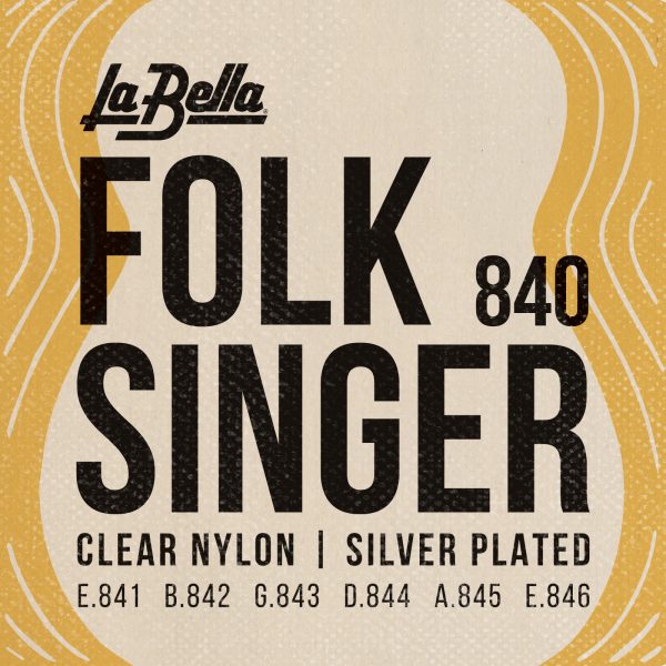 La Bella 840 Folk Singer Clear Nylon Classical Guitar Strings