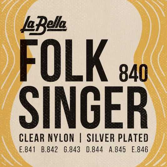 La Bella 840 Folk Singer Clear Nylon Classical Guitar Strings