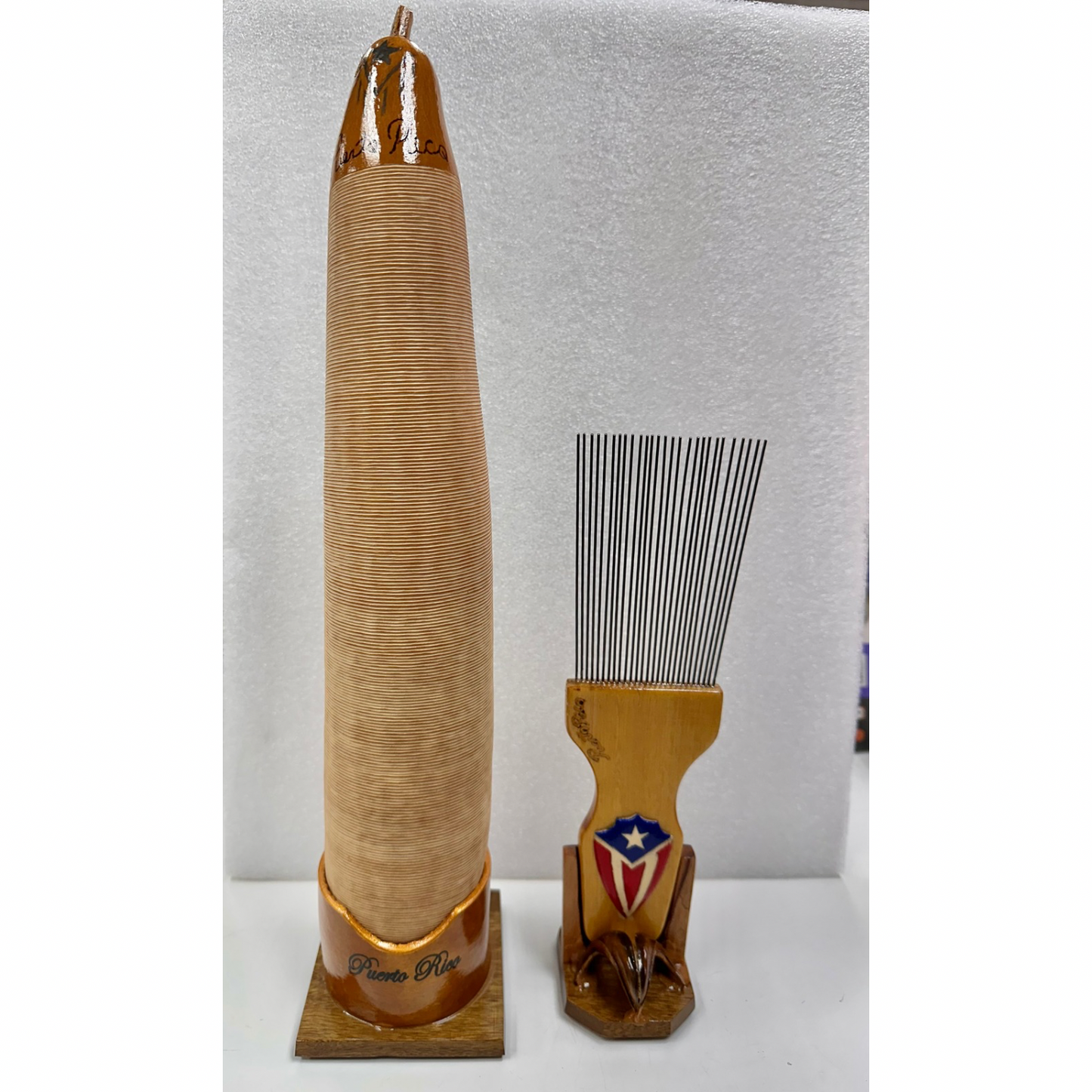 Mr. Santiago Set Profesional de Güiro Artesanal Puertorriqueño – Kit Completo con Puyero de Cuerdas de Piano, Bases y Sacos