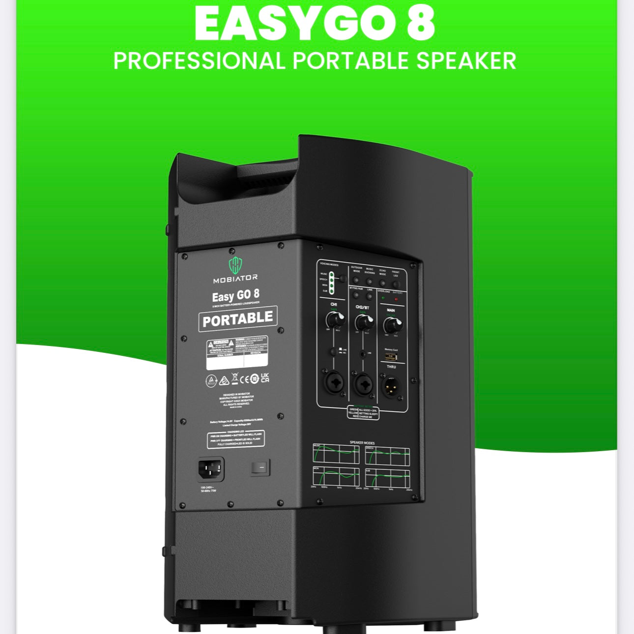 Mobiator Speaker Portable 8” Easy Go