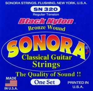 Sonora Classic Guitar String Black Nylon Bronze Wound SN320
