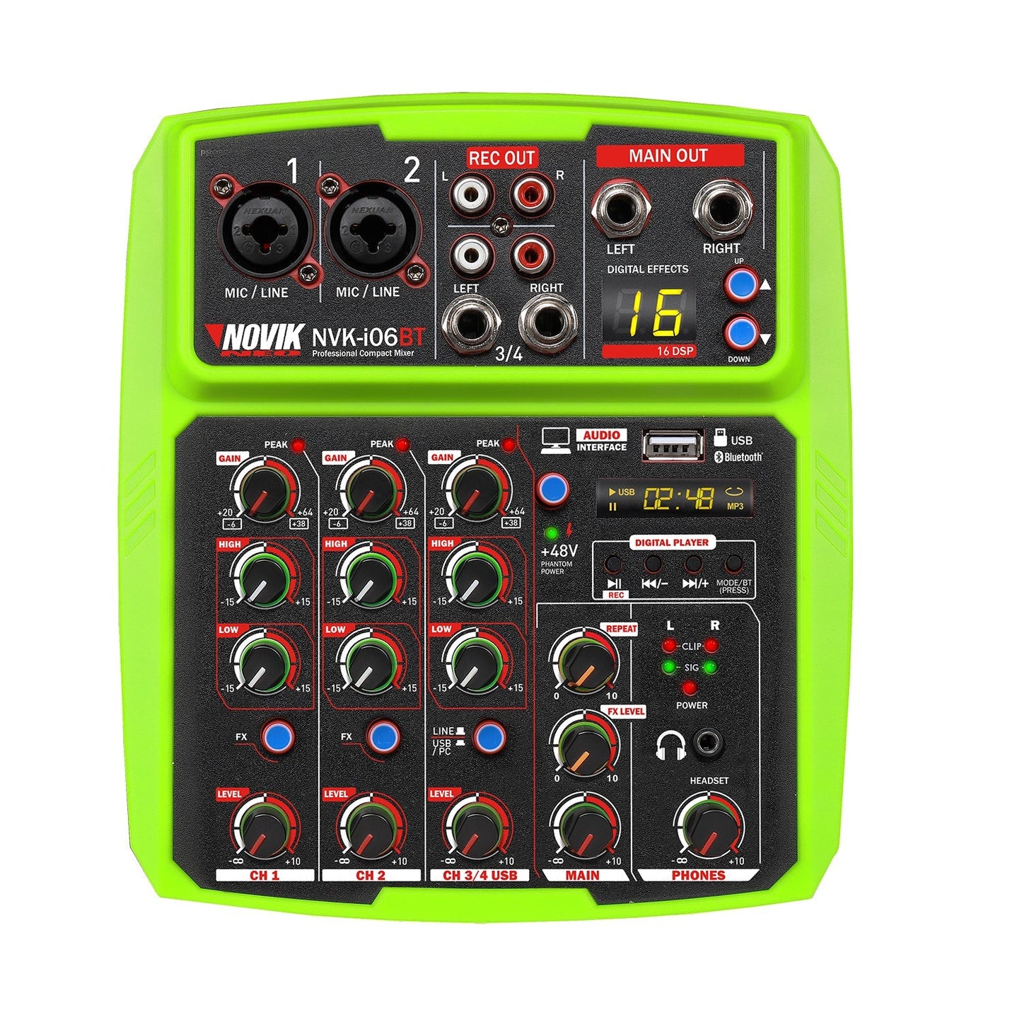 Novik Neo USB+BT 6CH Compact Mixer NVK-i06BT