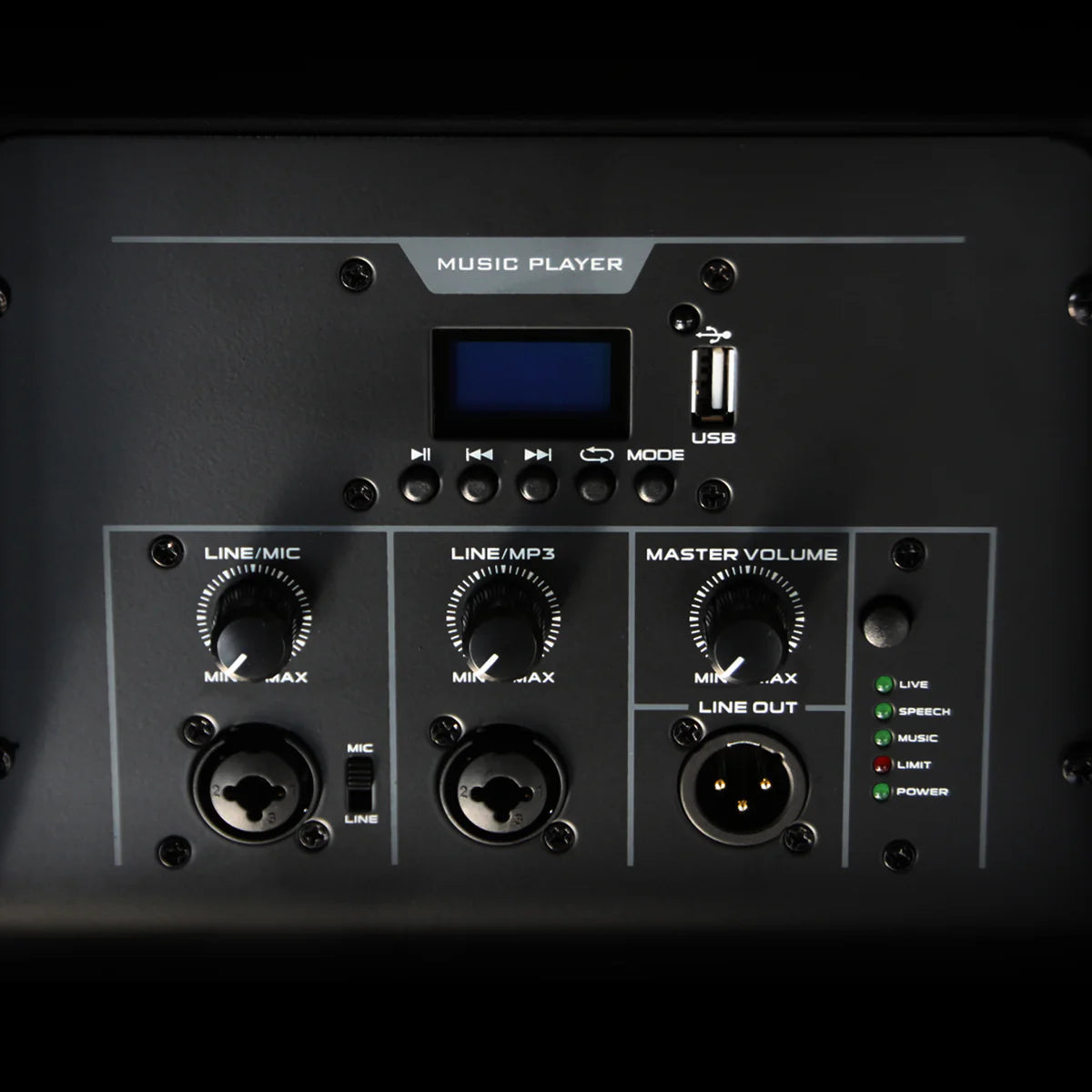 Moonki 12" Powered Column System 500 Watts RMS and Bluetooth MS-HF6500