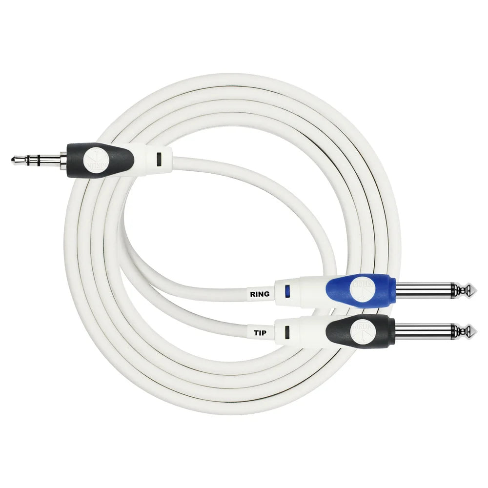 Kirlin Y Cable 1/8 Male Stereo to 1/4 Dual Mono Plug LGY-362L