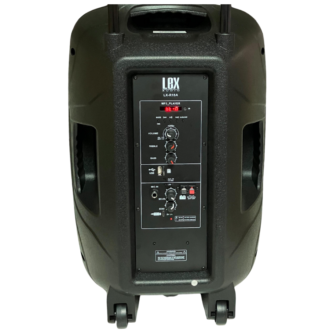 LEX Audio 15” Rechargeable Speaker LX-R15A