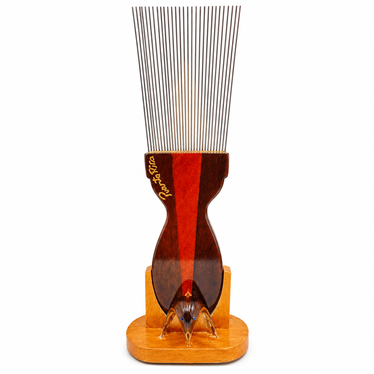 Mr. Santiago Dorada Serie Puyero Profesional Artesanal Premium con Cuerdas de Piano y Base y Saco