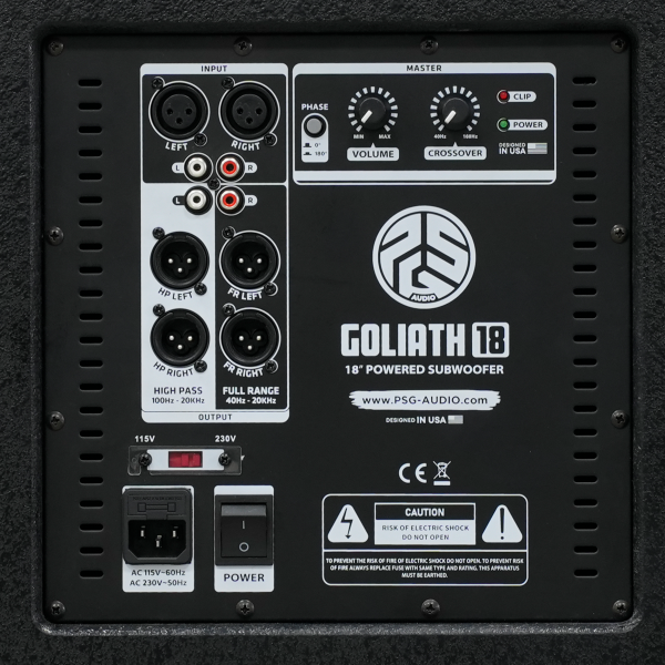 PSG Audio 18" Powered Subwoofer 400 Watts RMS/3000 Watts Peak GOLIATH-18
