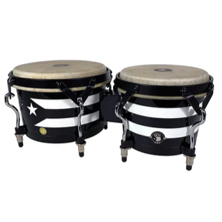 5d2 Bongo Black Puerto Rico Flag