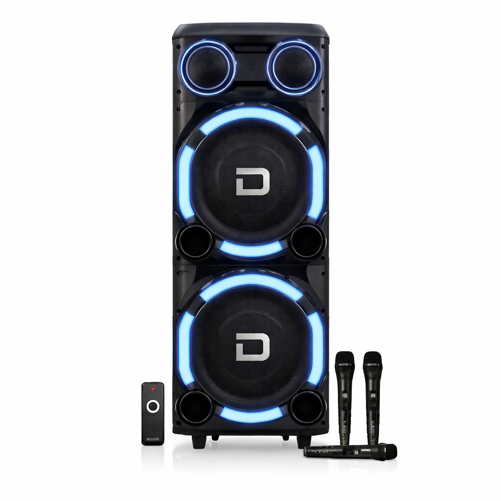 Dolphin Party Speaker Dual Station 2X15” with Microphones SP-185