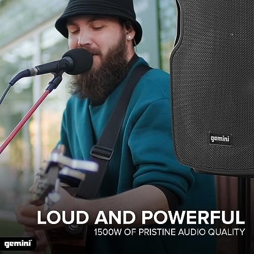 Gemini 12" Portable Powered Bluetooth Speaker AS-12TOGO