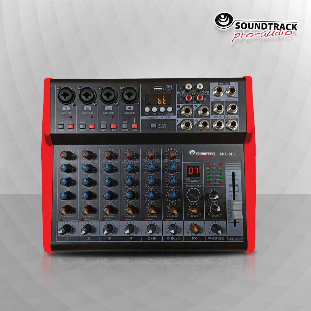 Soundtrack 8Ch Powered Mixing Console MIX-8PC