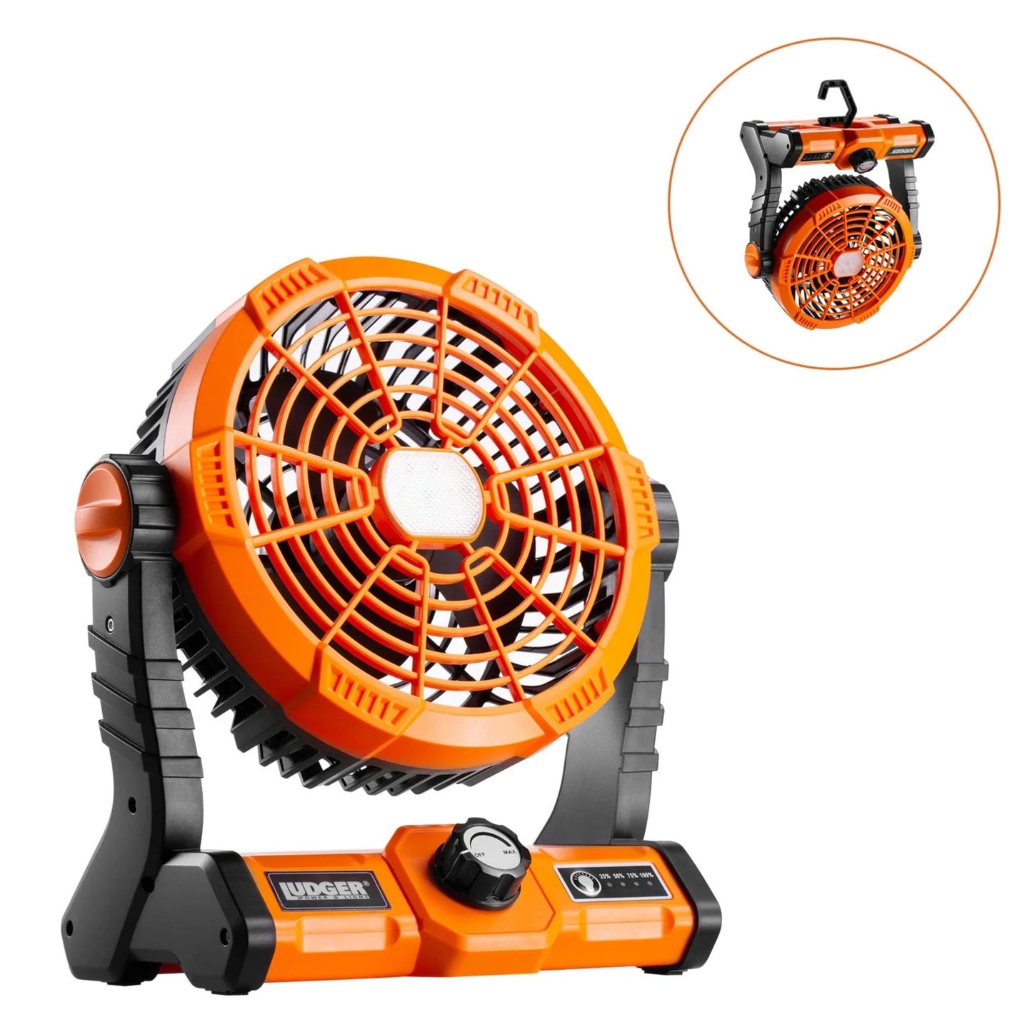 Ludger Rechargeable Fan 7” with Emergency Light EL-705WF