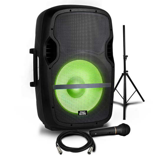 Pro Bass Powered Speaker Combo Stand and Microphone ELEVATE-LP