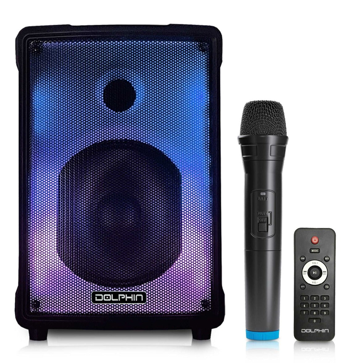 Dolphin 8" Rechargeable Speaker 1800W Watts KP-80