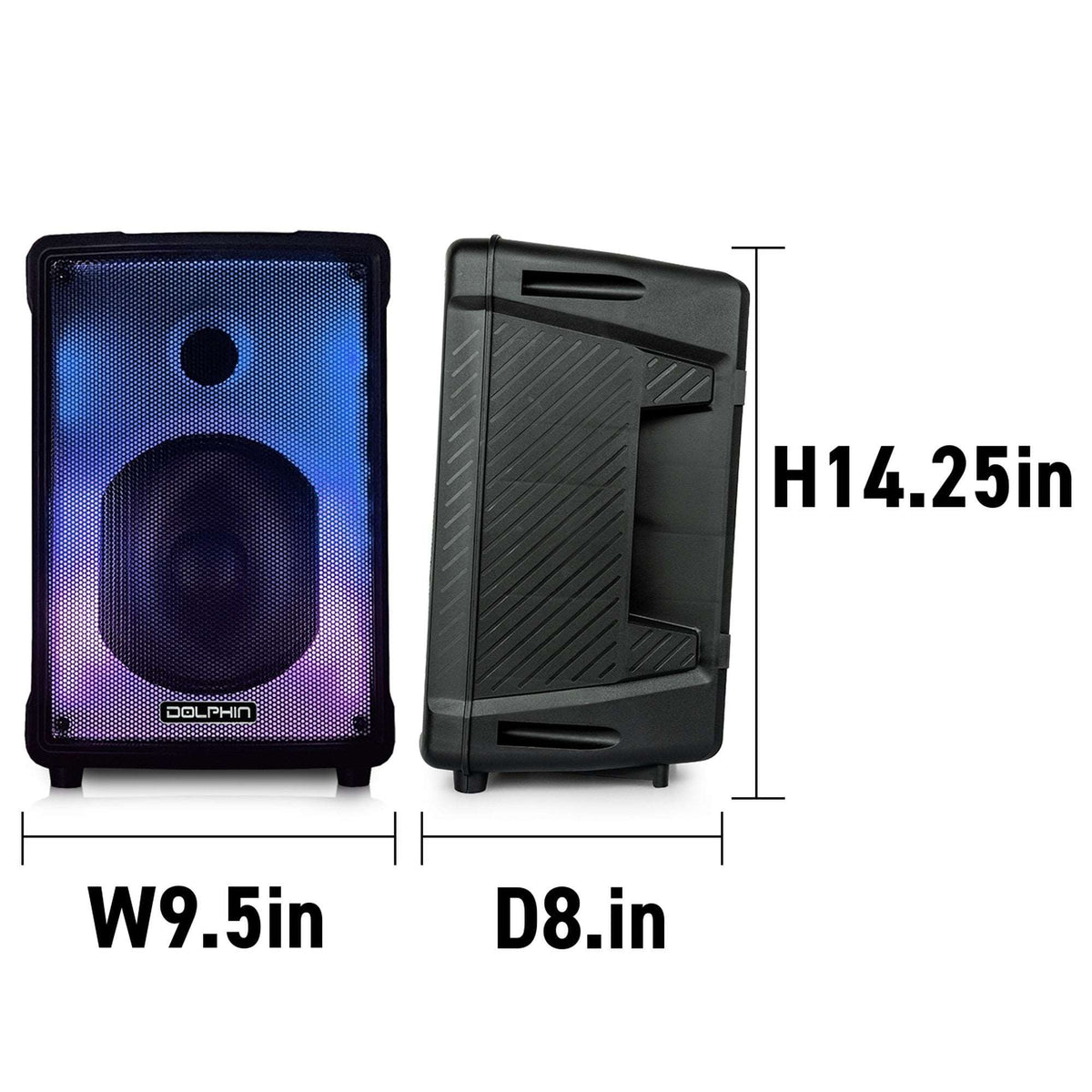 Dolphin 8" Rechargeable Speaker 1800W Watts KP-80