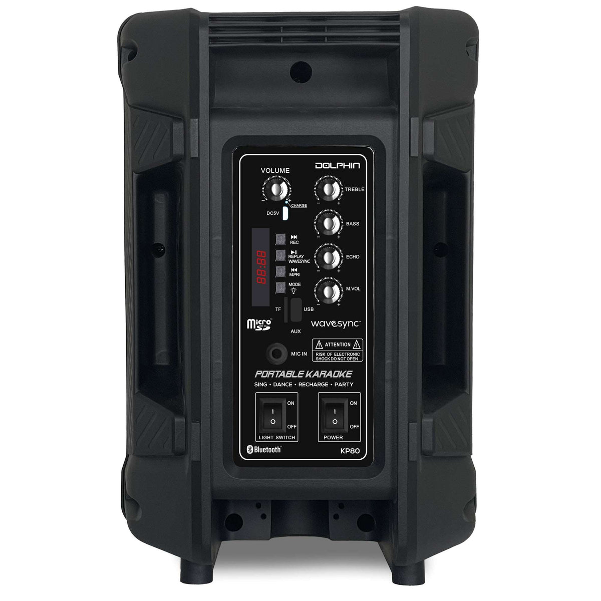 Dolphin 8" Rechargeable Speaker 1800W Watts KP-80