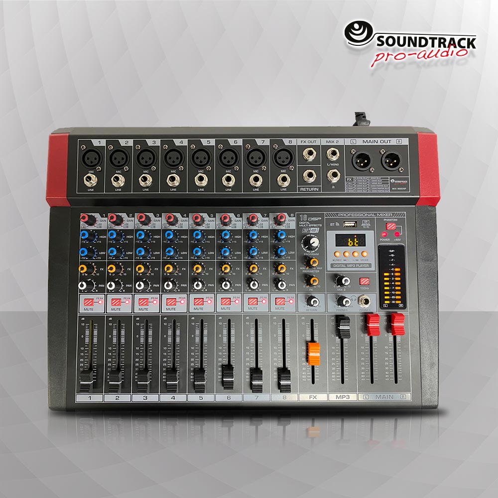Soundtrack 8Ch Powered Mixing Console MIX-800DSP