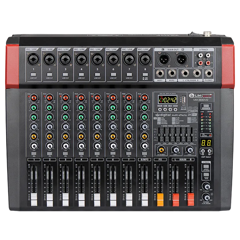 Soundtrack Powered Mixing Console 8 CH MIX-800VD