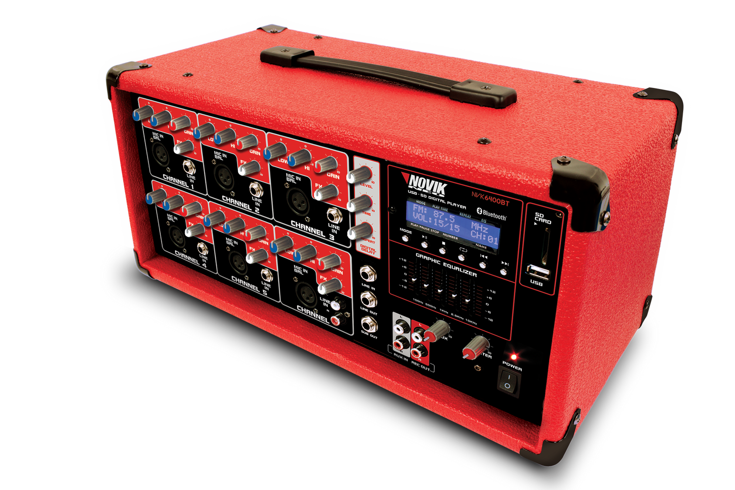 Novik Neo Cabinet Powered Mixer 6 CH NVK-6400BT