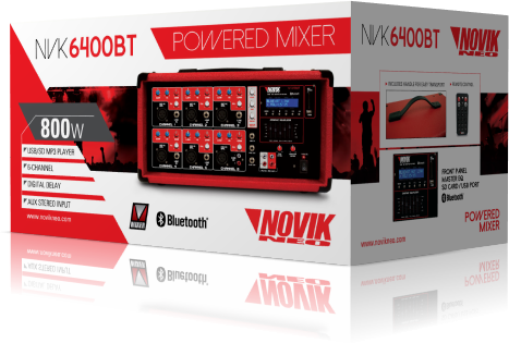 Novik Neo Cabinet Powered Mixer 6 CH NVK-6400BT
