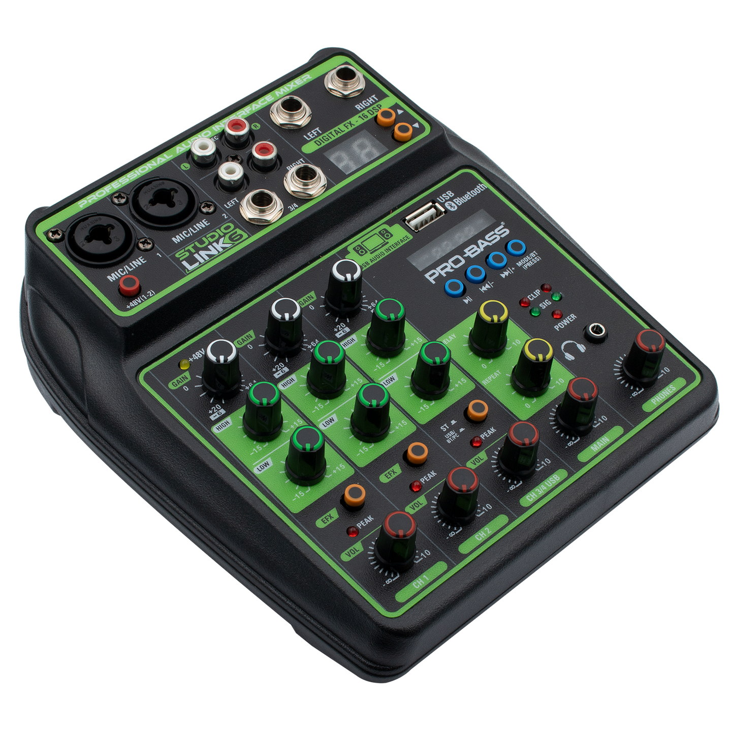 Pro Bass Professional 6CH Mixer STUDIO-LINK6