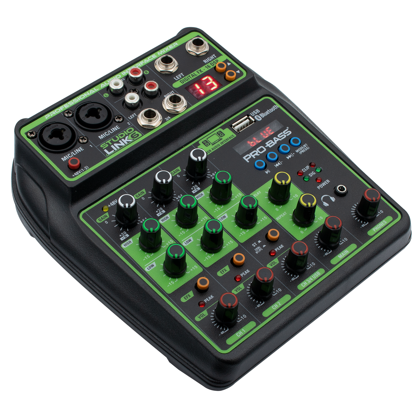 Pro Bass Professional 6CH Mixer STUDIO-LINK6