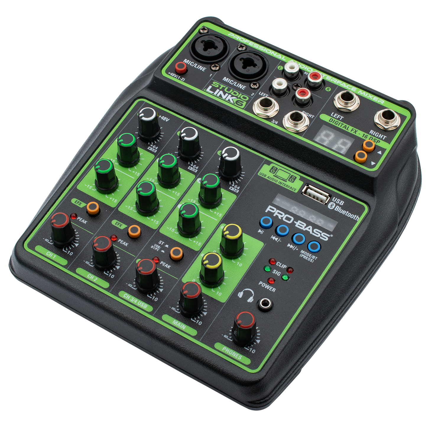 Pro Bass Professional 6CH Mixer STUDIO-LINK6