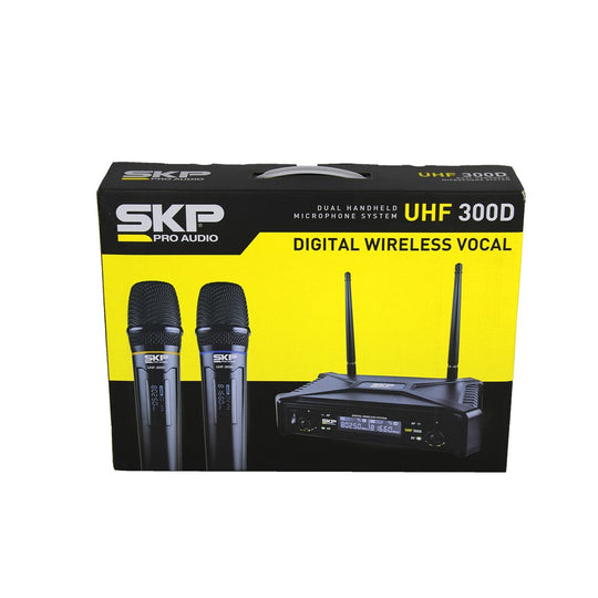 SKP Dual Handheld Microphone System with Case UHF-300D