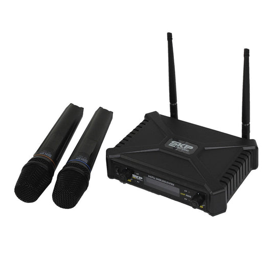 SKP Dual Handheld Microphone System with Case UHF-300D