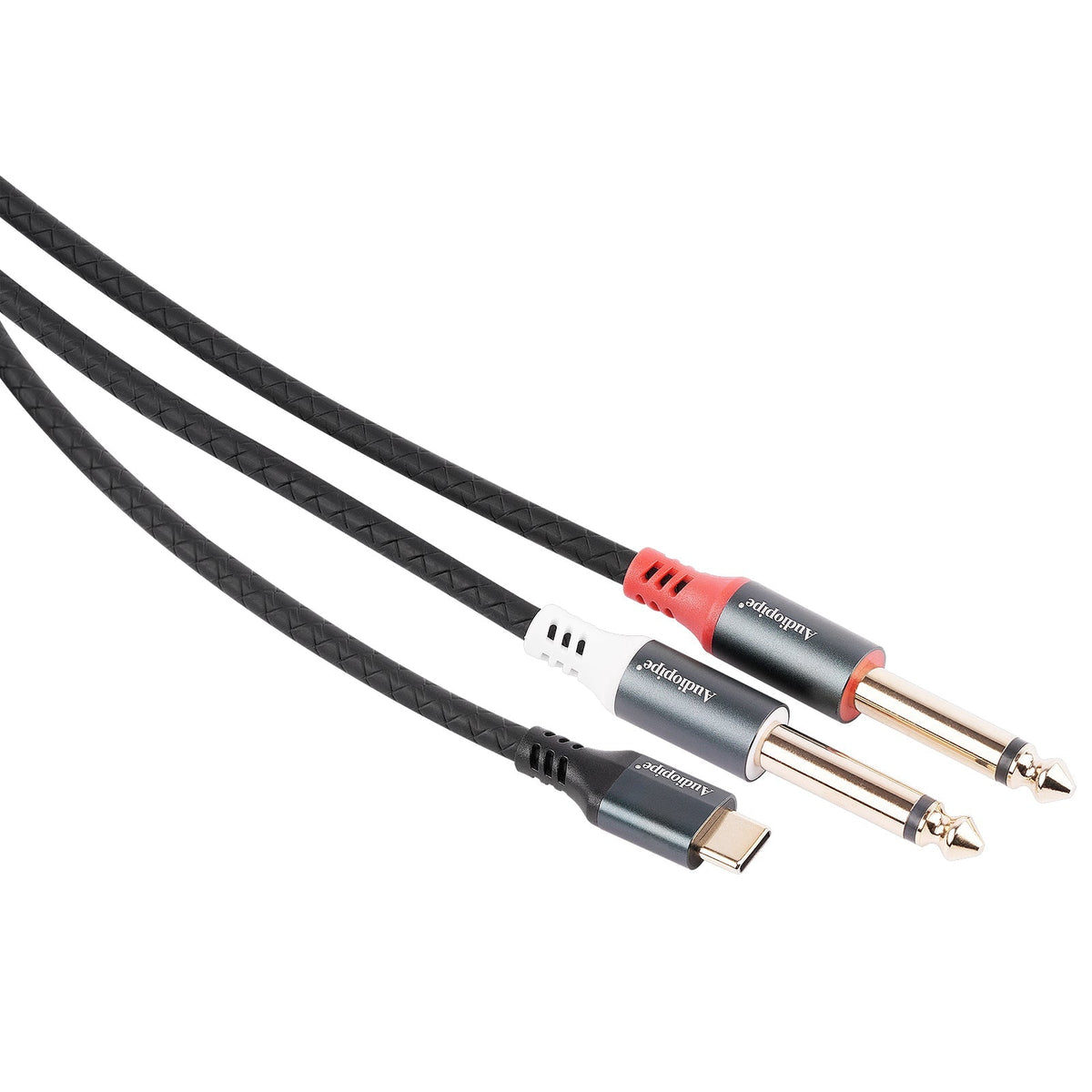 Audiopipe USB-C to dual 1/4-inch audio cable