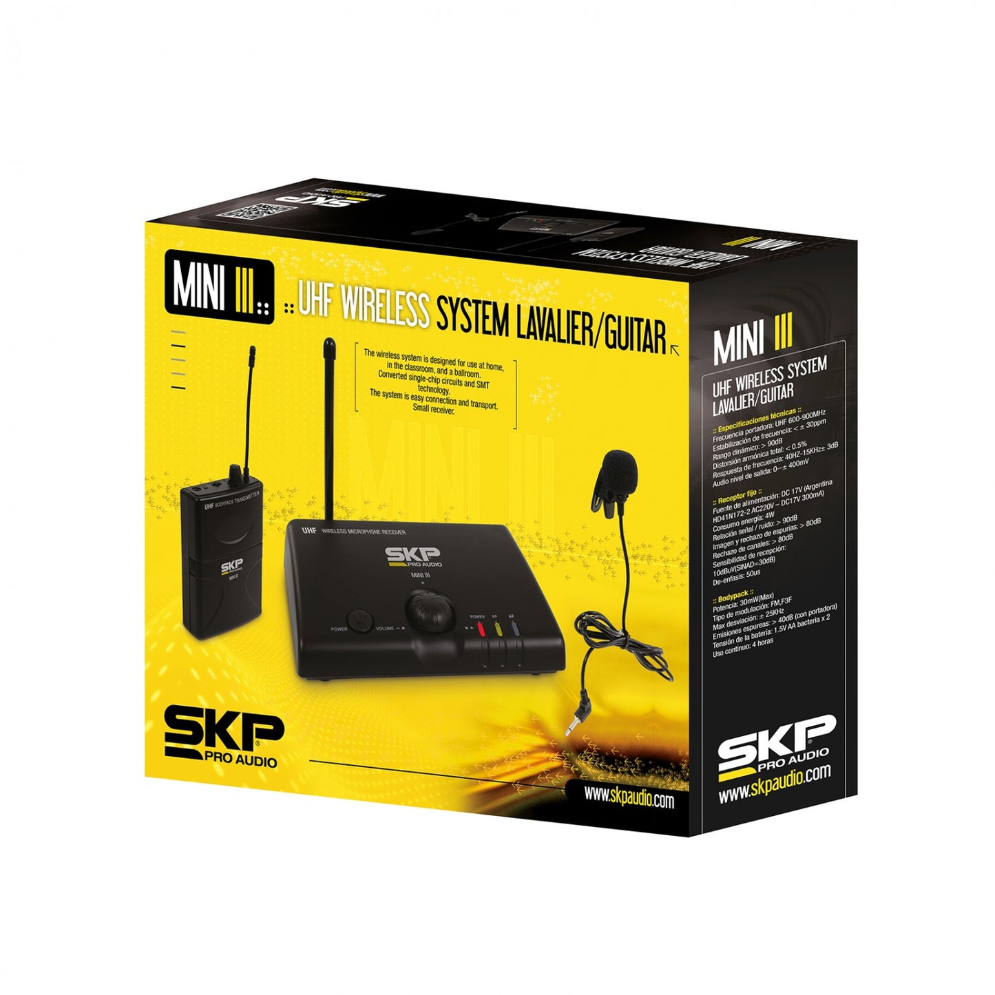 Skp Pro Audio Uhf Mini III Lavalier Wireless Microphone