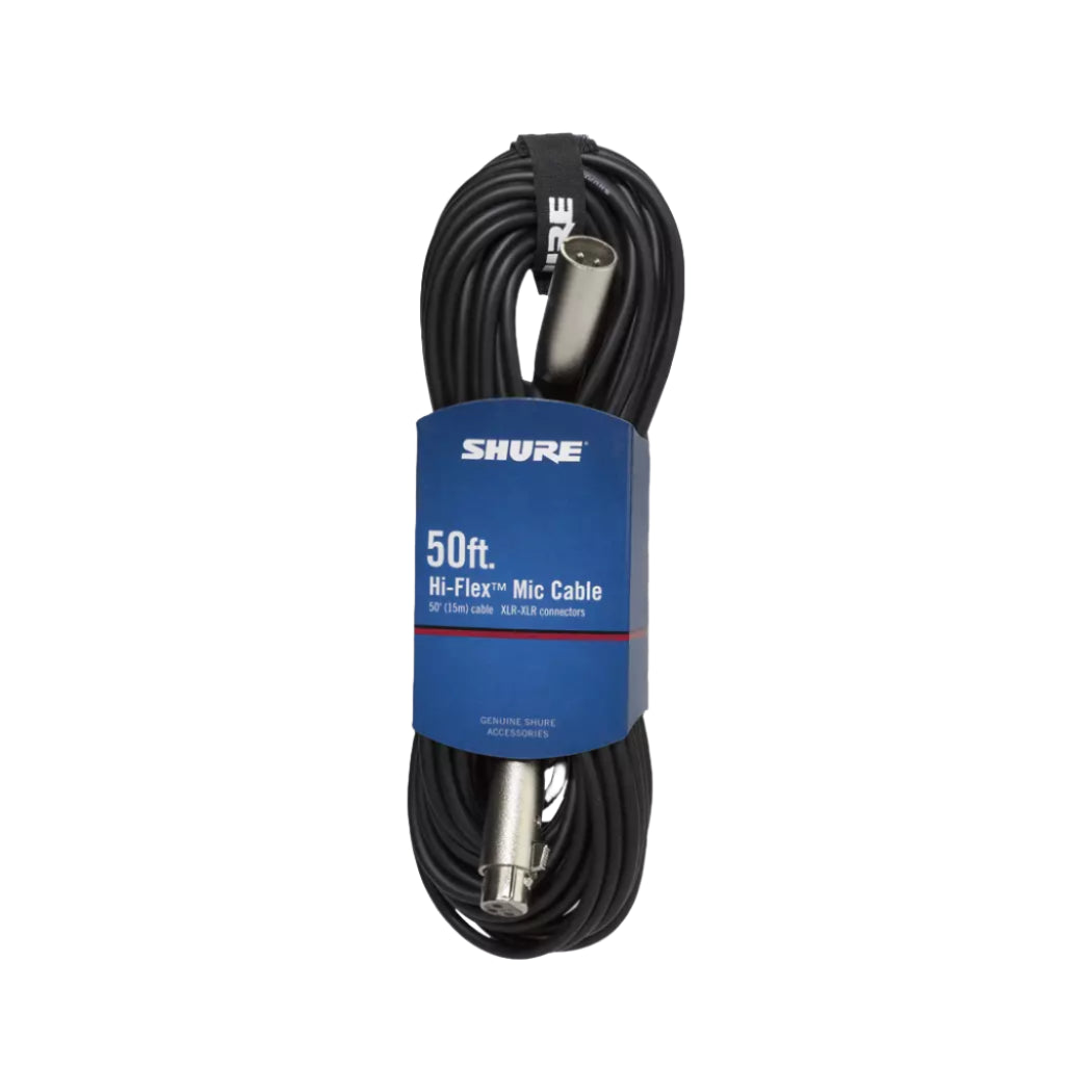 Shure Microphone Cable Hi-Flex Chrome XLR Cable Connectors C50J-50