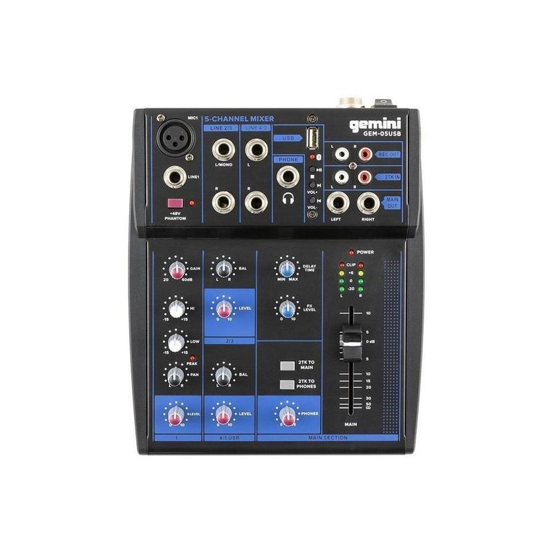 Gemini Compact 5 CH Bluetooth Mixer GEM-05USB