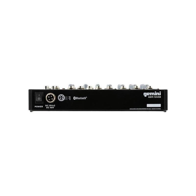 Gemini Compact 12 CH Bluetooth Mixer GEM-12USB