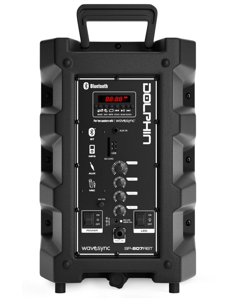 Dolphin 8" Rechargeable Speaker 2100W Watts SP-807RBT