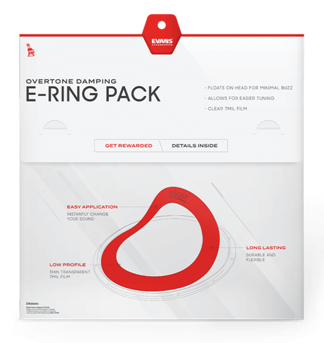 Evans E-Ring Standard Pack - 10", 12", 16" E-Standard