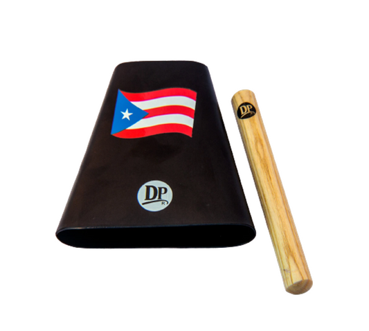 DP 5" Black Handheld Cowbell with PR Flag DP-C5BSF