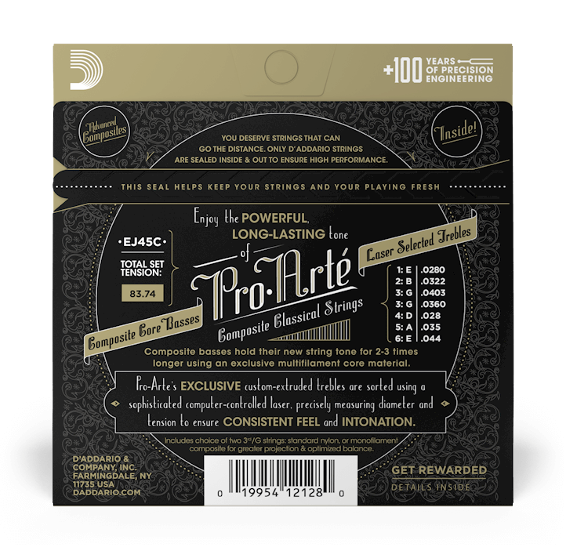 D'Addario Ej45C Pro-Arte Composite Nylon String Set