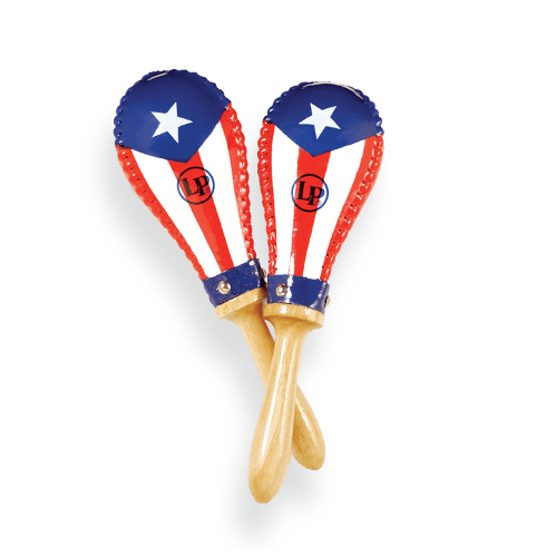 Lp Salsa Rawhide Maracas Puerto Rican Flag Lp393-PR