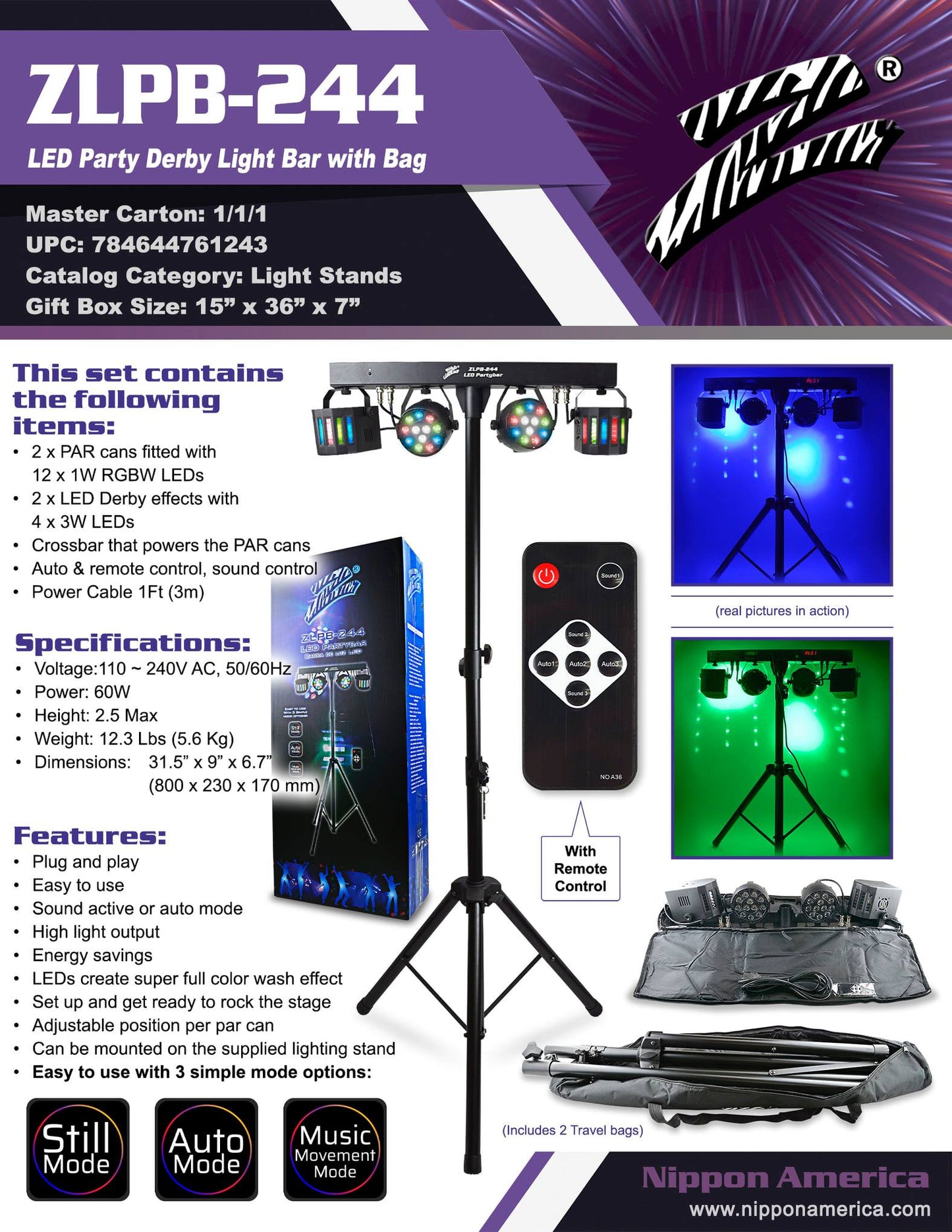 Z Led Party Derby Light Bar ZLPB-244