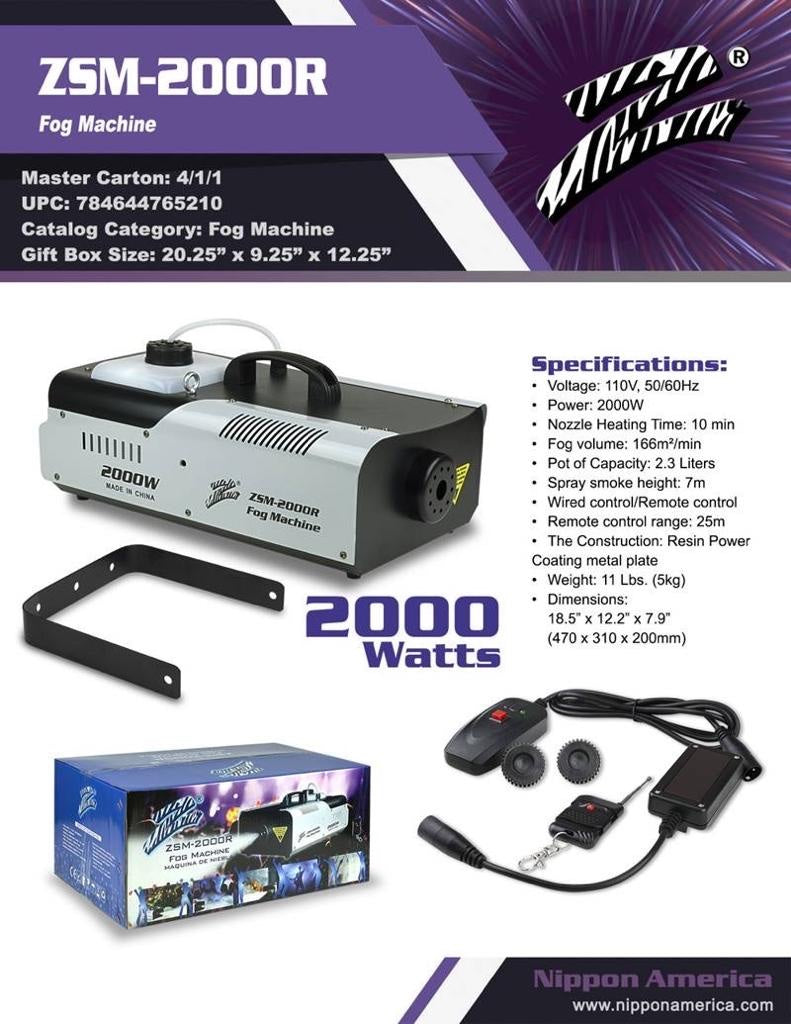 Z Fog Machine 2000 Watts ZSM-2000R