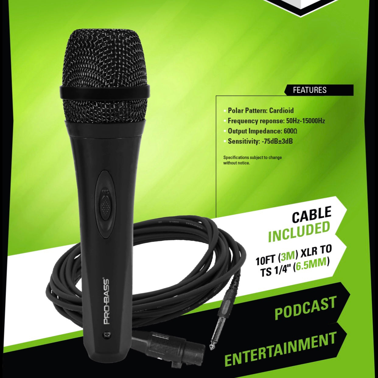 Pro Bass Wired Microphone PRO-MIC500