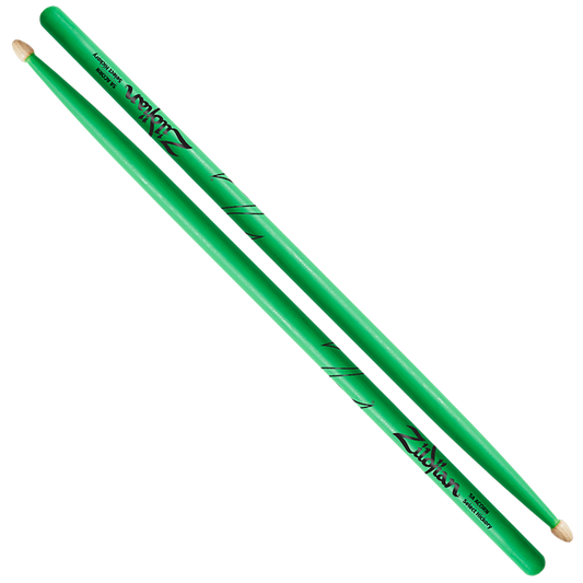 Zildjian 5A Acorn Neon Green Drumsticks 5AACDGG
