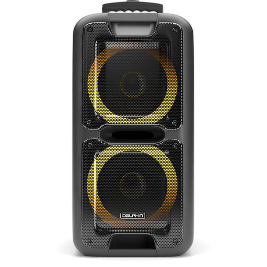 Dolphin Audio Dual 10” Rechargeable Speaker with Wireless Microphone SP-2100RBT