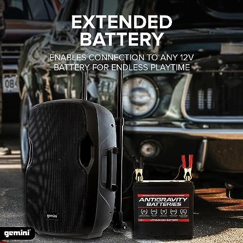 Gemini 12" Portable Powered Bluetooth Speaker AS-12TOGO