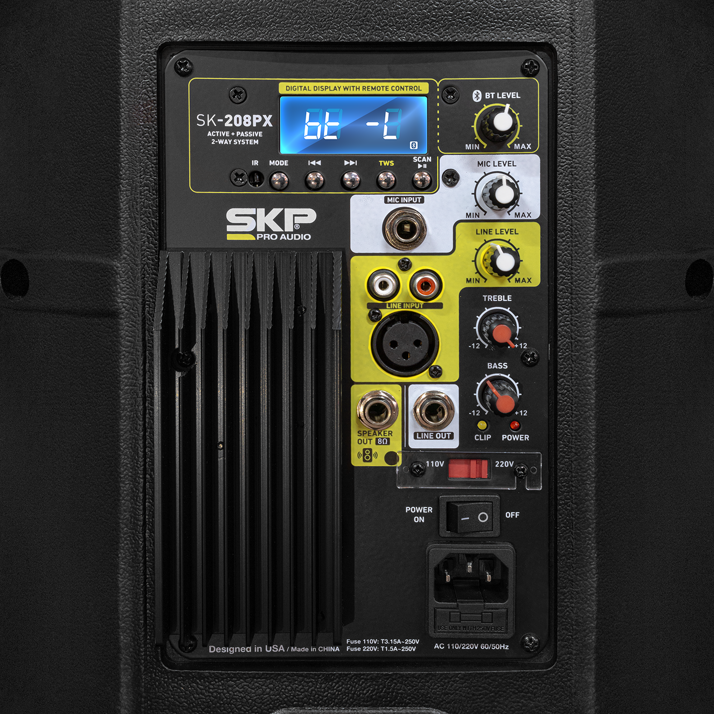SKP Active + Passive Combo Dual Speaker 8” with Wall Stands SK-208PX