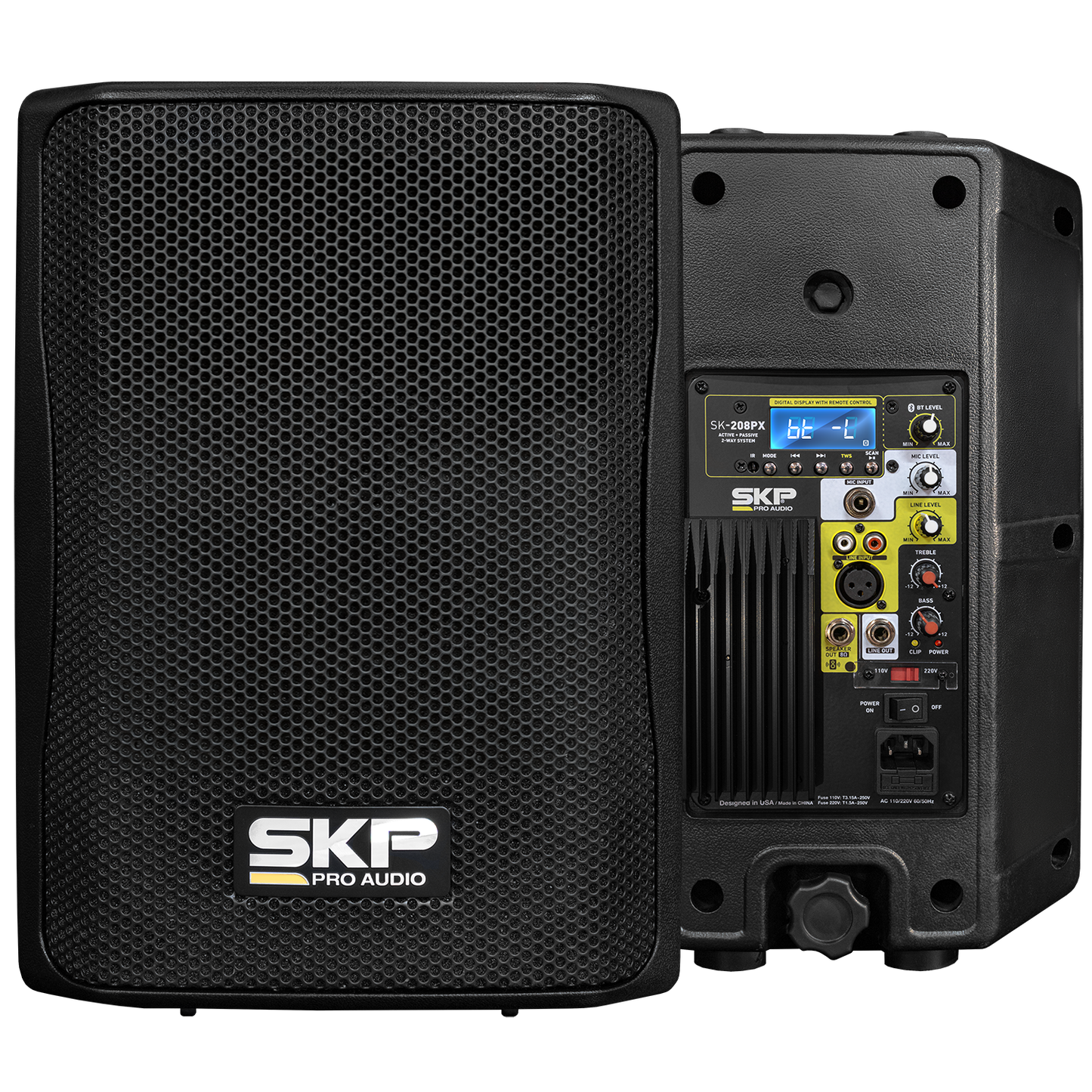 SKP Active + Passive Combo Dual Speaker 8” with Wall Stands SK-208PX