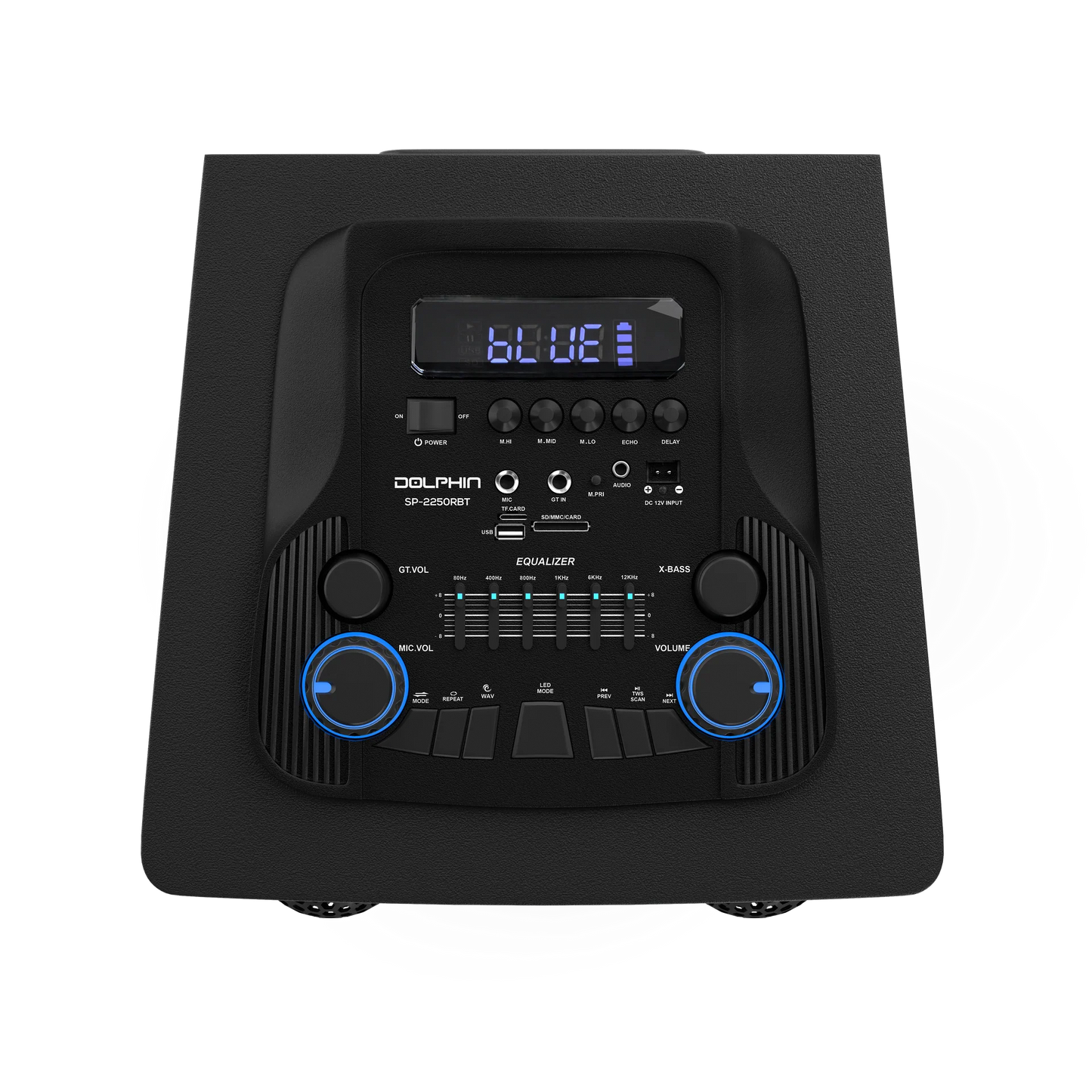 Dolphin Rechargeable Party Station 2X12” 6000W Watts SP-2250RBT